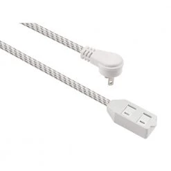 HDX 10 ft. 16-Gauge/2 White Braided Extension Cord