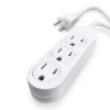 Sun Joe 6 ft. 14/3 Indoor/Outdoor 3-Outlet Extension Cord, White 1 Sun Joe 6 ft. 14/3 Indoor/Outdoor 3-Outlet Extension Cord, White -Extension Cords Sales Store white sun joe general purpose cords pj3str06 143 wht 64 1000