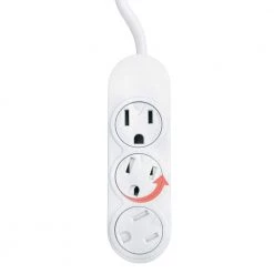 Sun Joe 6 ft. 14/3 Indoor/Outdoor 3-Outlet Extension Cord, White -Extension Cords Sales Store white sun joe general purpose cords pj3str06 143 wht c3 1000
