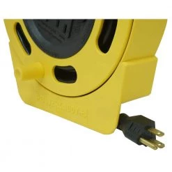 Woods 25 ft. 16/3 Outdoor Multi-Outlet (4) Portable Extension Cord Reel Power Station -Extension Cords Sales Store woods extension cord reels 2801 40 1000