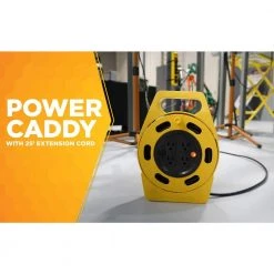 Woods 25 ft. 16/3 Outdoor Multi-Outlet (4) Portable Extension Cord Reel Power Station -Extension Cords Sales Store woods extension cord reels 2801 c3 1000