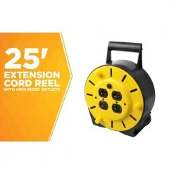 Woods 25 ft. 16/3 Multi-Outlet (4) Portable Extension Cord Reel Power Station -Extension Cords Sales Store woods extension cord reels 4907 a0 1000