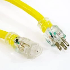 DUROMAX 100 ft. 12/3-Gauge Single Tap Extension Power Cord -Extension Cords Sales Store yellow duromax general purpose cords xpc12100a 4f 1000