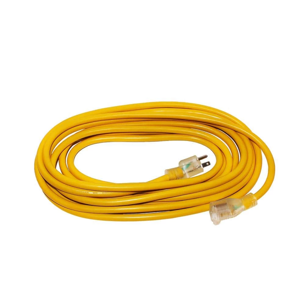 LifeSupplyUSA 25 ft. Heavy-Duty 3 Prong Oil Resistant Light End Indoor/Outdoor 12/3 SJTW 15 Amp 300-Volt 1875-Watt Extension Cord 4 LifeSupplyUSA 25 ft. Heavy-Duty 3 Prong Oil Resistant Light End Indoor/Outdoor 12/3 SJTW 15 Amp 300-Volt 1875-Watt Extension Cord - Image 2
