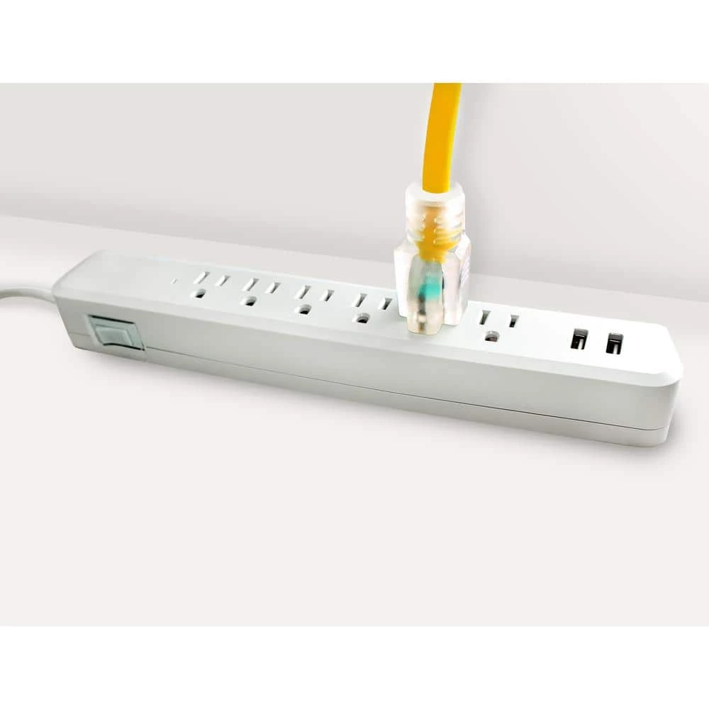 LifeSupplyUSA 50 ft. Heavy-Duty 3 Prong Oil Resistant Light End Indoor/Outdoor 12/3 SJTW 15 Amp 300-Volt 1875-Watt Extension Cord 7 LifeSupplyUSA 50 ft. Heavy-Duty 3 Prong Oil Resistant Light End Indoor/Outdoor 12/3 SJTW 15 Amp 300-Volt 1875-Watt Extension Cord - Image 5