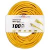 LifeSupplyUSA 100 ft. 10/3 SJTW Lighted End Extension Cord, 15 Amp, 125-Volt, 1875-Watt, Super Heavy-Duty Outdoor Jacket (2-Pack) -Extension Cords Sales Store yellow general purpose cords 2103100ft 64 1000