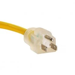LifeSupplyUSA 100 ft. 12/3 SJT 15 Amp 125-Volt 1875-Watt Lighted End Indoor/Outdoor Heavy-Duty Extension Cord (2-Pack) -Extension Cords Sales Store yellow general purpose cords 2123100ft 4f 1000