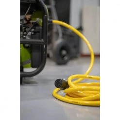 Yellow Jacket 25 ft. 10/4 Premium SJTW 30-Amp Power Distribution Outdoor Heavy-Duty Twist-Lock Generator Extension Cord -Extension Cords Sales Store yellow jacket generator cords 1493 31 1000