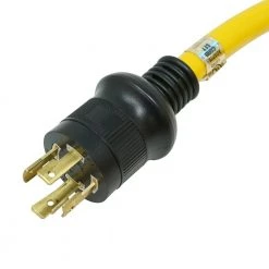 Yellow Jacket 25 ft. 10/4 Premium SJTW 30-Amp Power Distribution Outdoor Heavy-Duty Twist-Lock Generator Extension Cord -Extension Cords Sales Store yellow jacket generator cords 1493 40 1000