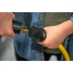 Yellow Jacket 25 ft. 10/4 Premium SJTW 30-Amp Power Distribution Outdoor Heavy-Duty Twist-Lock Generator Extension Cord -Extension Cords Sales Store yellow jacket generator cords 1493 66 1000