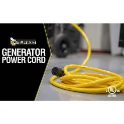 Yellow Jacket 25 ft. 10/4 Premium SJTW 30-Amp Power Distribution Outdoor Heavy-Duty Twist-Lock Generator Extension Cord -Extension Cords Sales Store yellow jacket generator cords 1493 c3 1000
