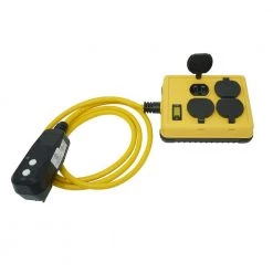 Yellow Jacket 6 ft. 14/3 SJTW Right Angle GFCI 4-Outlet Power Block -Extension Cords Sales Store yellow jacket gfci plugs 2516 c3 1000