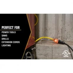 Yellow Jacket 6 ft. 14/3 SJTW Right Angle GFCI Medium-Duty Extension Cord with Power Light Plug -Extension Cords Sales Store yellow jacket gfci plugs 2879 44 1000