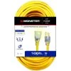 Monster Outdoor 100 ft. L Yellow Extension Cord 12/3 SJTW