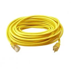 Southwire 50 ft. 12/3 SJTW Hi-Visibility Outdoor Heavy-Duty Extension Cord with Power Light Plug -Extension Cords Sales Store yellow southwire general purpose cords 2588sw0002 c3 1000