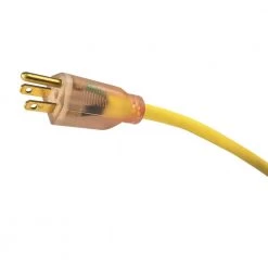 US Wire and Cable USW 50 ft. 14/3 Yellow Extension Cord with Lighted Plug -Extension Cords Sales Store yellow us wire and cable general purpose cords 73050 4f 1000