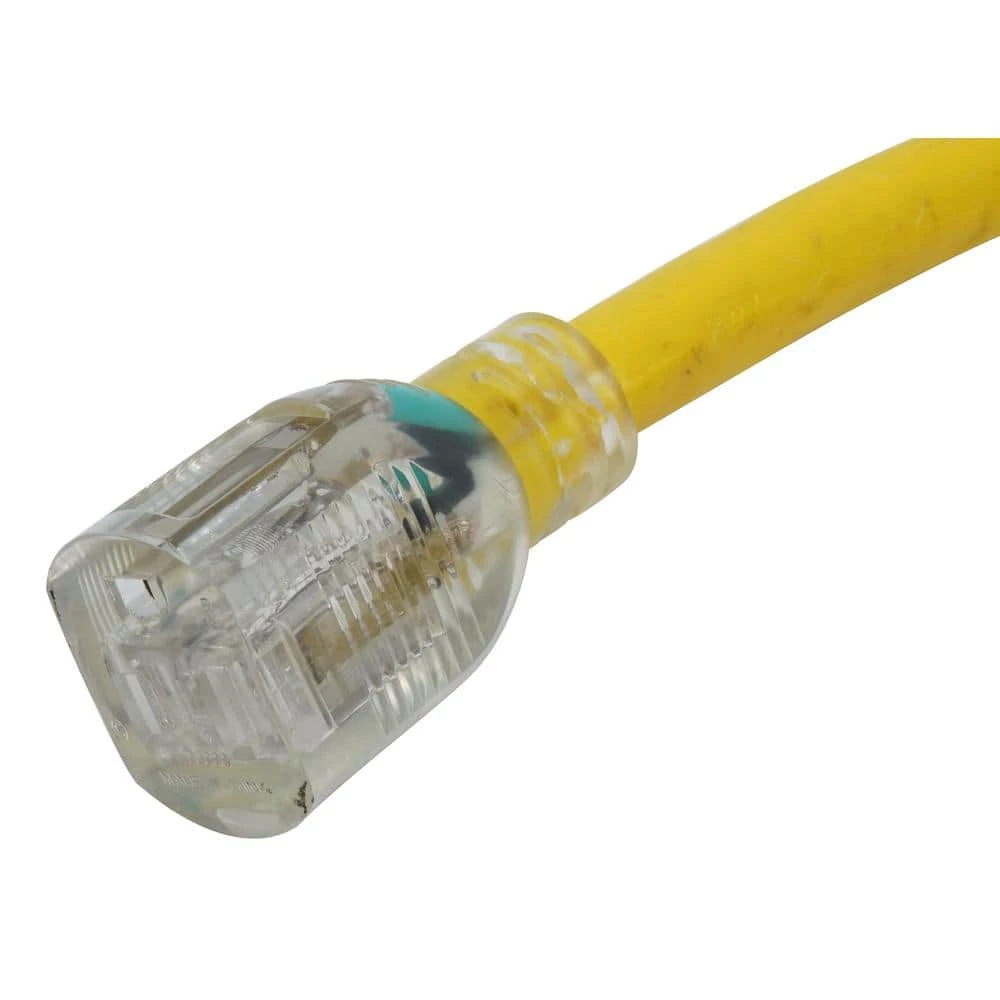 Woods 100 ft. 10/3 SJTW Extra Heavy-Duty 15-Amp General Purpose High Visibility Extension Cord with Lighted End, Yellow 7 Woods 100 ft. 10/3 SJTW Extra Heavy-Duty 15-Amp General Purpose High Visibility Extension Cord with Lighted End, Yellow - Image 5