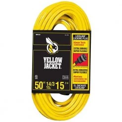 Yellow Jacket 50 ft. 14/3 SJTW Outdoor Medium-Duty Lock Jaw Extension Cord