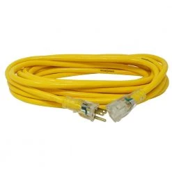 Yellow Jacket 25 ft. 12/3 SJTW Outdoor Heavy-Duty Extension Cord with Power Light Plug -Extension Cords Sales Store yellow yellow jacket general purpose cords 2883 4f 1000