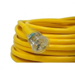 Yellow Jacket 100 ft. 10/3 SJTW Outdoor Heavy-Duty Extension Cord with T-Blade Power Light Plug -Extension Cords Sales Store yellow yellow jacket general purpose cords 2992 44 1000