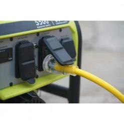 Yellow Jacket 100 ft. 10/3 SJTW Outdoor Heavy-Duty Extension Cord with T-Blade Power Light Plug -Extension Cords Sales Store yellow yellow jacket general purpose cords 2992 fa 1000