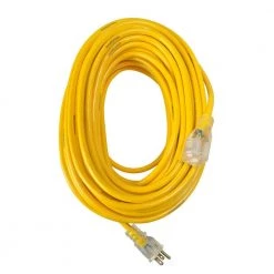 Yellow Jacket 100 ft. 12/3-Gauge SJTW Premium Outdoor Heavy-Duty Extension Cord with Power Light Plug
